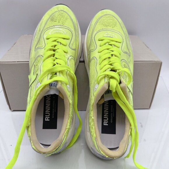 Golden Goose Running Sole Canvas PVC Toe Spur Yellow Sneakers Mens EU 41 US 8 - Picture 12 of 14